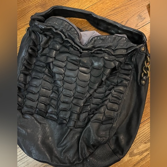 NWT heavy, buttery soft Leather bag ITALY Italian designer boho - Picture 16 of 17